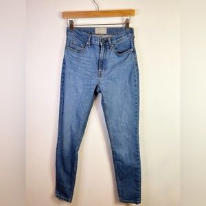 Everlane High Rise Blue Skinny Jean 27 Regular